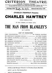 Cover of: The man from Blankley's: and other sketches <Reprinted from Punch>