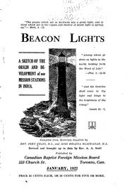 Cover of: Beacon lights: a sketch of the origin and development of our mission stations in India ...