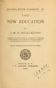 Cover of: The new education