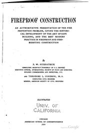 Cover of: Fireproof construction