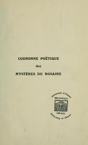 Cover of: Couronne poétique des mystères du rosaire \