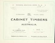 Cover of: Cabinet timbers of Australia. by Baker, Richard Thomas.