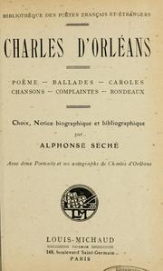Cover of: Poèmes, ballades, caroles, chansons, complaintes, rondeaux