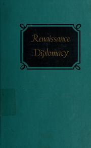 Cover of: Renaissance diplomacy.