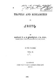 Cover of: Travels and researches in Crete
