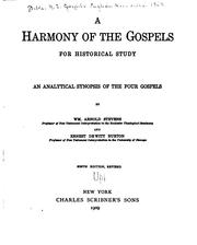 Cover of: A Harmony of the Gospels for Historical Study: An Analytical Synopsis of the ...