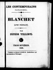 Cover of: Blanchet: (avec portrait)