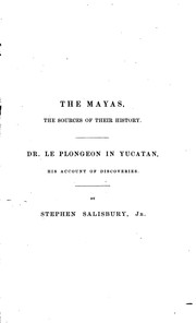 Cover of: The Mayas: the sources of their history.