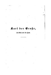 Cover of: Karl der grosse: Sein Reich und sein Haus