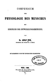 Cover of: Compendium der Physiologie des Menschen ... by Adolf Fick