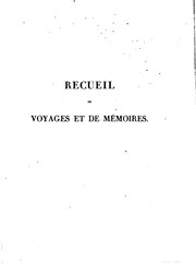 Cover of: Recueil de voyages et de mémoires