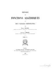 Cover of: Théorie des fonctions algébriques de deux variables indépendantes by Emile Picard