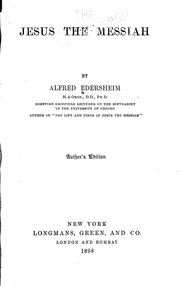 Cover of: Jesus the Messiah by Alfred Edersheim