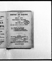 Cover of: Directory and hand-book of the meat and provision trades and their allied industries for the United States and Canada | National Provisioner Publishing Co