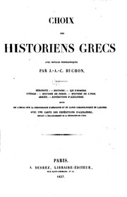 Cover of: Choix des historiens grecs
