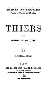 Cover of: Thiers