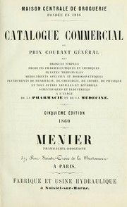 Cover of: Catalogue commercial by Menier pharmacien-droguiste