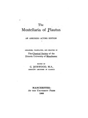 Cover of: The Mostellaria of Plautus