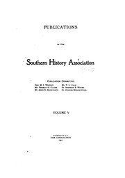Cover of: Publications of the Southern History Association by Southern History Association