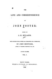 Cover of: The life and correspondence of John Foster
