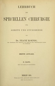 Cover of: Lehrbuch der speciellen Chirurgie für Aerzte und Studirende