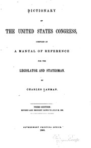 Cover of: Dictionary of the United States Congress