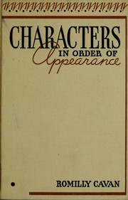 Cover of: Characters in order of appearance: a novel