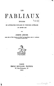 Les fabliaux by Joseph Bédier