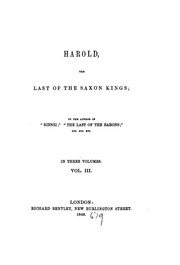 Cover of: Harold, the last of the Saxon kings, by the author of 'Rienzi'.