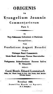 Cover of: Origenis Opera omnia quae graece vel latine tantum exstant et ejus nomine circumferuntur. Ex variis editionibus, et codicibus manu exaratis ...