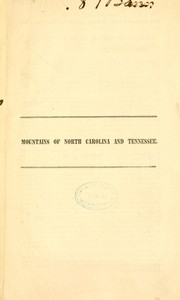 Cover of: Mountains of North Carolina and Tennessee