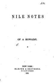 Cover of: Nile Notes of a Howadji