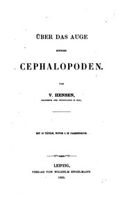 Cover of: Ueber das Auge einiger Cephalopoden