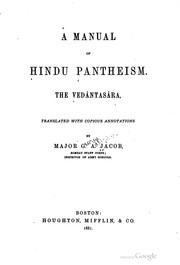 A manual of Hindu pantheism by Sadānanda Yogīndra.