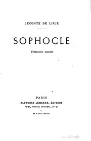 Cover of: Sophocle.