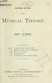 Cover of: Musical theory