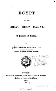 Cover of: Egypt and the great Suez canal.: A narrative of travels.