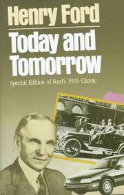 Cover of: Today and tomorrow