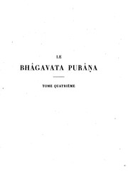 Cover of: Le Bhâgavata Purâna: ou, Histoire poétique de Krichna, tr. et pub. par ... by Eugène Burnouf, A . Roussel, E. L . Hauvette-Besnault