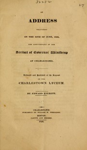 Cover of: An address delivered on the 28th of June, 1830