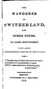 Cover of: The wanderer of Switzerland, and other poems.
