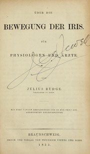 Cover of: Über die bewegung der Iris by Julius Budge
