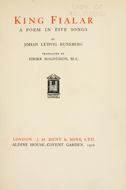 Cover of: King Fialar by Johan Ludvig Runeberg