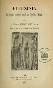 Eleusinia by Goblet d'Alviella, Eugène comte
