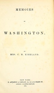 Cover of: Memoirs of Washington