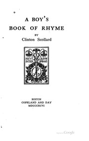Cover of: A boy's book of rhyme