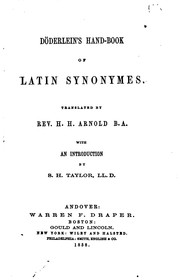 Cover of: Döderlein's Hand-book of Latin synonyms.