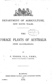 The forage plants of Australia by New South Wales Dept . of Agriculture , Frederick Turner