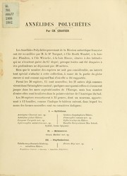 Cover of: Annélides polychètes by Charles Joseph Gravier