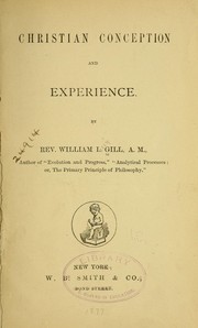 Cover of: Christian conception and experience.